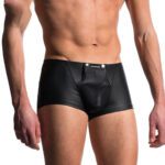 leren, onderbroek, boxer, open kruis, knoopjes, penis, SM, BDSM, rollenspel, sexy