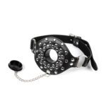 mondgag, stopper, deepthroat, afsluitbaar, leer, sm, bdsm, verstelbaar, gag masker, bondage