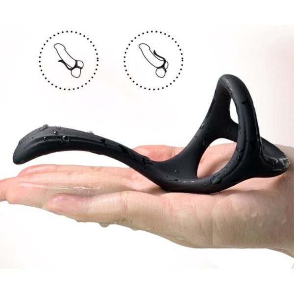 cockring, anaalplug, 2 in 1, buttplug, penisring, vertraagd klaarkomen, luxe, multifunctioneel, siliconen, seks