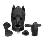 masker, rollenspel, bdsm, 3-in-1, luxe seks masker, hond, verstelbaar, petplay, hoofddeksel, multi