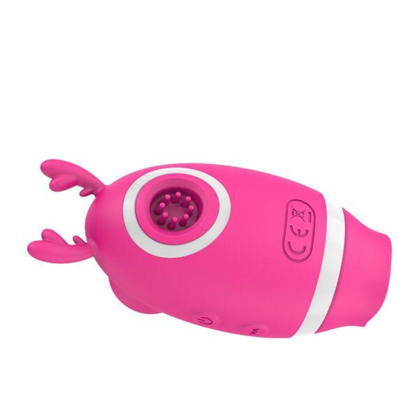 clitoris vibrator, rendier, 3-in-1, trillen, zuigen, likken, stimulatie, vrouw, seksspeeltje, luxe