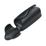 masturbator, penis stimulator, vibrator, oplaadbaar, 10 standen, zwart, balzakmassage, siliconen, solo, genot