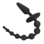 buttplug, anale kralen, zweep, siliconen, multifunctioneel, BDSM, anaal, zwart, 3-in-1, stimulatie