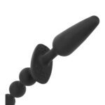 buttplug, anale kralen, zweep, siliconen, multifunctioneel, BDSM, anaal, zwart, 3-in-1, stimulatie
