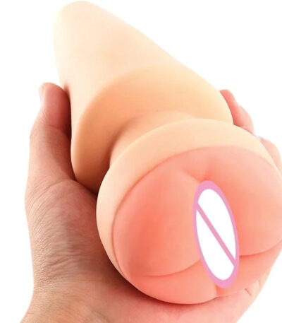buttplug, kunstvagina, XXL, 2-in-1, mega, anaal, masturbator, seksspeeltje, stimulatie, huidkleur