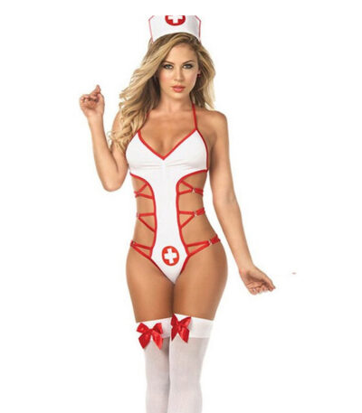 verpleegster, lingerie, rollenspel, sexy, one size, dames, ziekenhuis, dokter, uitdagend, BDSM