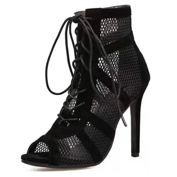 lage hakken, oceans fortune, veters, open, doorschijnend, hak, naaldhak, schoenen, dames, erotisch