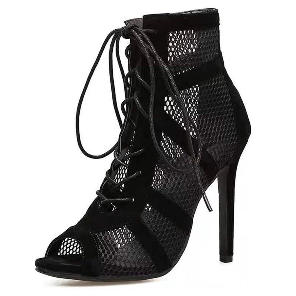 Untisdfsdfsfsdftled-1 lage hakken, oceans fortune, veters, open, doorschijnend, hak, naaldhak, schoenen, dames, erotisch