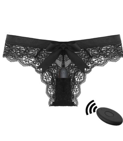 vibrerende string, one size, draadloos, afstandsbediening, genot, vibrator, lingerie, sexy, zwart, comfort