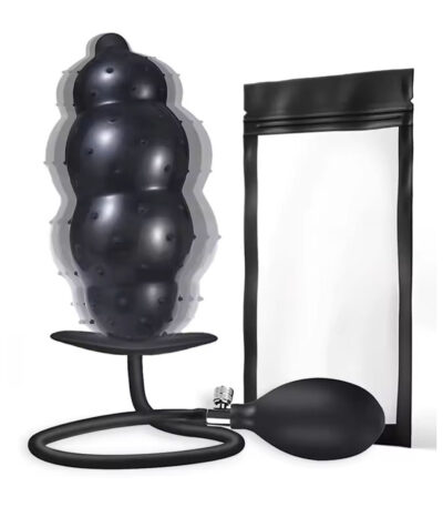 opblaasbaar, buttplug, XXL, siliconen, expander, anaalplug, groot, flexibel, handpomp, genot