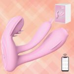 vibrator, triple, bluetooth, zuigen, likken, trillen, verwarmd, exclusief, siliconen, genot
