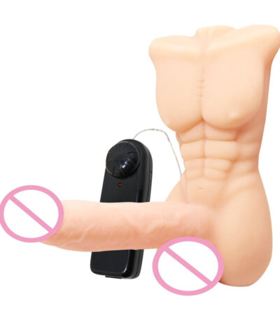 sekspop, torso, dildo, vibrerend, afstandsbediening, siliconen, mini, vrouw, luxe, standen