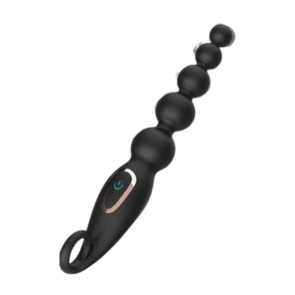 anale kralen, vibrator, luxe, 7 snelheden, usb, flexibel, buttplug, design, siliconen, zwart