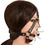 hoofd harnas, knevel, mond, neus, leer, bdsm, bondage, verstelbaar, fetish, sm