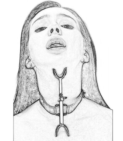 halsband, pinnen, BDSM, bondage, extreem, nek, kin, klem, leer, metaal