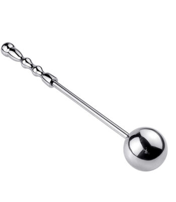 anale staaf, RVS, ribbels, 2-in-1, anale kraal, BDSM, zweep, stok, clitoris, luxe