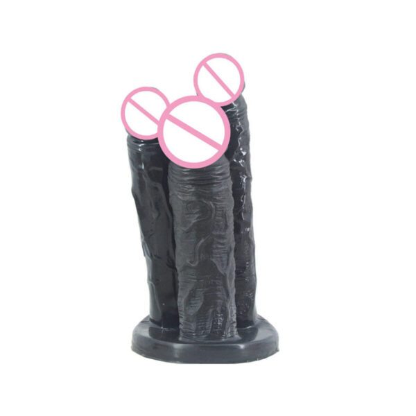 dildo, triple, penetratie, buttplug, fisting, 3-in-1, mega, xxl, siliconen, anaal