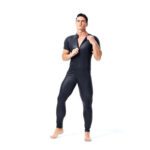 latex, jumpsuit, mannen, kleding, uitdagende, sexy, bodysuit, korte mouwen, s, xl
