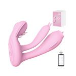 vibrator, triple, bluetooth, zuigen, likken, trillen, verwarmd, exclusief, siliconen, genot