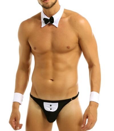 rollenspel, kleding, mannen, erotische, lingerie, sexy, 3-delig, seks, hoge kwaliteit, ober