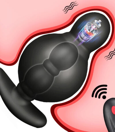 vibrerend, opblaasbaar, buttplug, afstandsbediening, groot, anaal, seks, siliconen, vibrator, intens