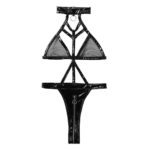 bodysuit, mesh, latex, open kruis, rits, lingerie, erotisch, dames, deluxe, BDSM