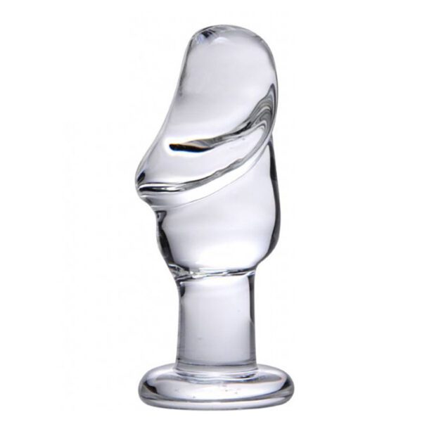 glazen buttplug, penis look, transparant, kont plug, glad, anaal, seksspeeltje, beginners, gevorderden, glas