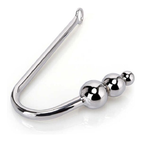 anale, haak, groot, 3, ballen, butt, plug, kralen, sm, rvs