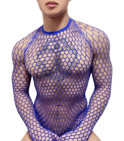 visnet, bodysuit, heren, sexy, gay, festival, BDSM, lingerie, elastisch, mannen