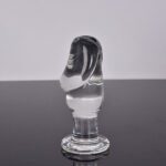 glazen buttplug, penis look, transparant, kont plug, glad, anaal, seksspeeltje, beginners, gevorderden, glas