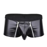 heren, open kruis, erotische latex kleding, heren, PU leder, wetlook, S tot en met 5XL, BDSM accessory, zeer goede kwaliteit, merkloos
