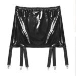 jarretels, kousenband, erotisch, sexy vrouwen rok, lingerie, zwart, zeer hoge kwaliteit, merkloos, S/M maat