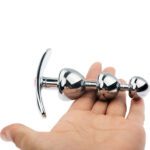 buttlplug ,loskoppelbare anale kralen, plug, buttplug, kontplug, hoge kwaliteit RVS, luxe uitvoering, uniek ontwerp, kralen 20 mm‑24 mm‑28 mm, inbrenglengte 10 cm, merkloos