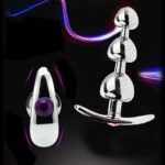 buttlplug ,loskoppelbare anale kralen, plug, buttplug, kontplug, hoge kwaliteit RVS, luxe uitvoering, uniek ontwerp, kralen 20 mm‑24 mm‑28 mm, inbrenglengte 10 cm, merkloos