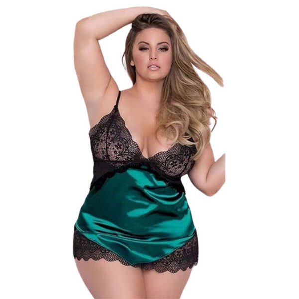 Nachtjurk,erotische nachtjapon, sexy slaapjurk, plus size, grotere maten, uitdagende kleding, hoge kwaliteit, lingerie, avond/nacht, satijnen nachtjurk, 2XL tot en met 5XL