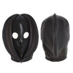 Lederen ,leather bivakmuts, met rits, BDSM, stevige bondage, seks masker, leder, zeer goede kwaliteit, verstelbaar, 2-in-1 model, one size