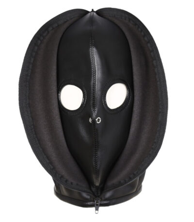 Lederen ,leather bivakmuts, met rits, BDSM, stevige bondage, seks masker, leder, zeer goede kwaliteit, verstelbaar, 2-in-1 model, one size