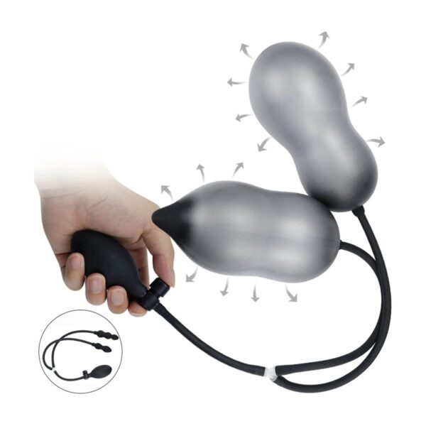 Dubbele Opblaasbare Buttplug