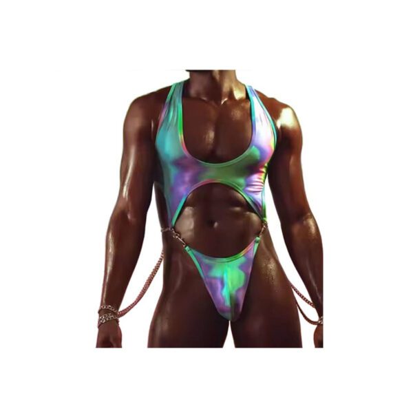 Bodysuit Heren Handboeien en Kettingen